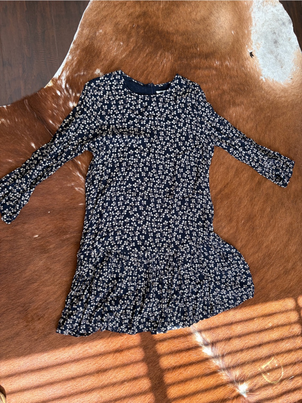 Ganni Navy One-Piece with White Daisy Print